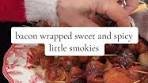 Sweet and Spicy Bacon-Wrapped Little Smokies Recipe