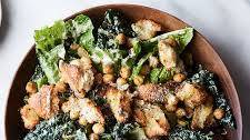 Vegan Caesar Salad With Crisp Chickpeas