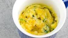 2-Minute Cheesy Spinach Microwave Scrambled Eggs Mug Recipe