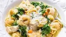 20-minute Chicken and Tortellini Soup with Kale