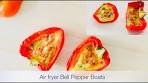 Air Fryer Bell Pepper Boats | Cheesy Egg Stuffed Peppers ...