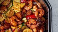 Air Fryer Cajun Shrimp Dinner
