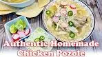 Authentic homemade Chicken Pozole Blanco