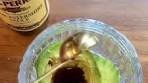 Avocado Caesar dressing. No eggs or anchovies were ...