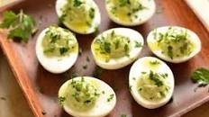 Avocado Herb Deviled Eggs