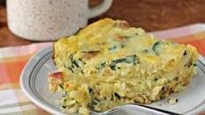 Bacon and Spinach Hash Brown Egg Bake