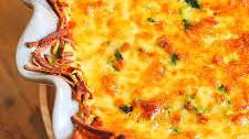 Bacon and Spinach Hash Brown Pie.
