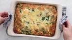 Bacon Spinach Breakfast Casserole with Gruyère Cheese