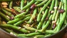 Balsamic Glazed Green Beans with Cranberries and Almonds