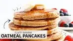 Banana Oatmeal Pancakes | fluffy, gluten-free pancakes!