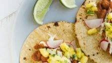 BBQ Bean Tacos with Pineapple Salsa