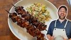 BBQ Chicken Skewers & Fresh Macaroni Salad with Lime Dill ...