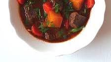 Beef Stew with Root Vegetables (Like Rutabaga)~ Delicious Rich Flavor ~ One Pot