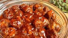 Beefy Meatballs with a Tangy Beer Bbq