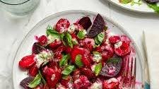 Beet and Strawberry Salad with Lemon Poppy Seed Dressing