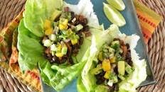 Black Bean Lettuce Wrap Tacos with Mango Avocado Salsa