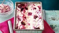 Blackberry and lemon cheesecake ice cream