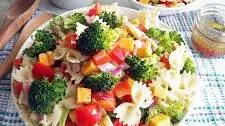 Broccoli Cheddar Pasta Salad with Tangy Italian Vinaigrette