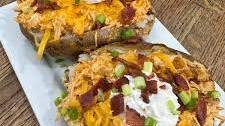 Buffalo Chicken Baked Potatoes