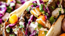 Bulgogi Korean Tacos with Asian Pear Mango Slaw