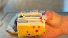 Cake Batter Cookie Bars – Soft, Chewy & Frosted with Cream Cheese Bliss - Munchies By Mallory