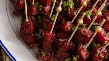 Candied Ham Skewers