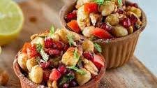 Chana Chaat - Kabuli Chana Chaat - Chickpeas Chaat