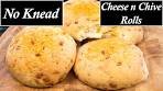 Cheese & Chive Rolls (No Knead recipe)