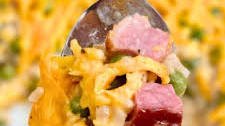 Cheesy Ham and Pea Casserole