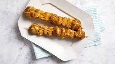 Cheesy Meatball and Tater Bite Skewers