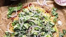 Chicken Crust Caesar Salad Pizza