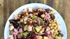 Chickpea Beetroot Salad Recipe (Feta & Greek Dressing)