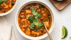 Chipotle Black Bean & Sweet Potato Soup