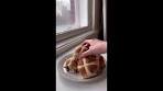 Chocolate chip hot cross buns