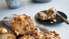 Cinnamon roasted sweet potato, thyme, feta muffins