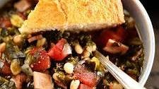 Collard Green Soup with Ham and Beans