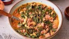 Collard Greens Soup with Beans and Ham