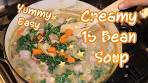 Creamy 15 Bean Soup | Bean soup with kale and ham