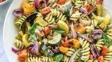 Creamy Avocado Pasta Salad with Roasted Vegetables