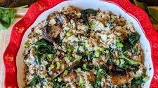 Creamy Cauliflower Mushroom and Spinach "Risotto"