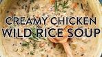 Creamy Chicken Wild Rice Soup - THICK AND HEARTY