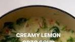 Creamy Lemon Orzo Soup! 💛 This is the exact bright, veg ...