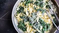 Creamy Tagliatelle and Kale