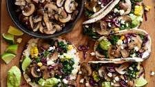 Cremini Mushroom Tacos with Kale Slaw