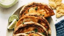 Crispy Black Bean Tacos with Cilantro Lime Sauce