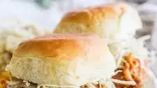 Crockpot BBQ Ranch Chicken Sliders