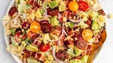 Damn Good BLT Pasta Salad with Creamy Jalapeño Cashew Dressing