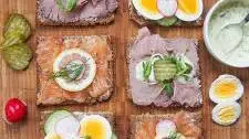 Danish smørrebrød (open sandwiches)