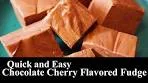 Delicious Homemade Chocolate Cherry Flavored Fudge ...