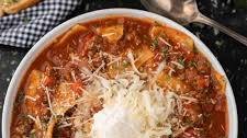 Easy Crock pot Lasagna Soup Recipe